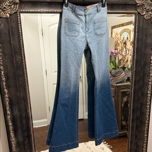 Alvin Valley Gradient Blue Flare Jeans
